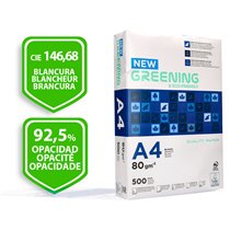 Papel Fotocopiadora Greening Din A4 80 Gramos Paquete De 500 Hojas