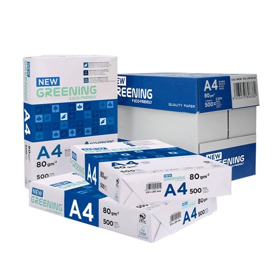 Papel Fotocopiadora Greening Din A4 80 Gramos Paquete De 500 Hojas