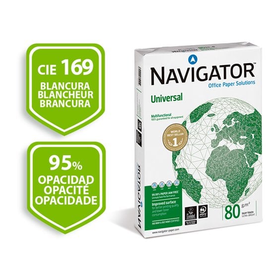 Papel Fotocopiadora Navigator Din A3 80 Gramos Papel Multiuso Ink-Jet Y Laser Paquete De 500 Hojas