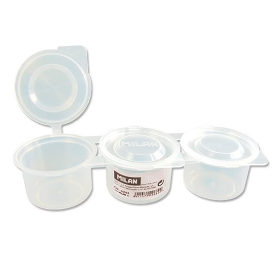 Vaso Para Mezcla Pinturas Milan Triple Con Tapa 70 Ml