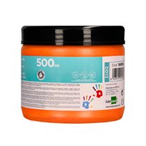 Pintura Dedos Liderpapel Naranja Tarrina De 500 Cc