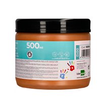 Pintura Dedos Liderpapel Marron Tarrina De 500 Cc