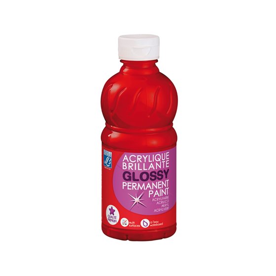 Pintura Acrilica L&B Brillo Rojo Primario Bote De 250 Ml