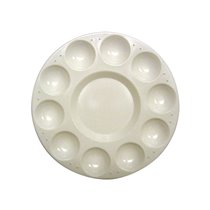Paleta Plastico Artist Circular Con 10 Huecos Tamaño 17Cm