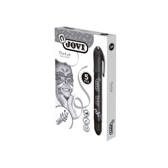 Barra De Maquillaje Jovi Twist Make-Up Negro Caja De 5 Unidades