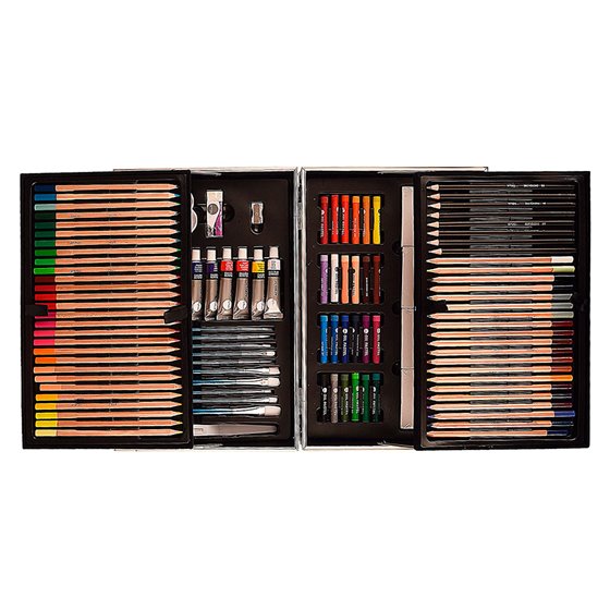 Maletin De Pinturas Daler Rowney Metalico 122 Piezas 347X94X240 Mm