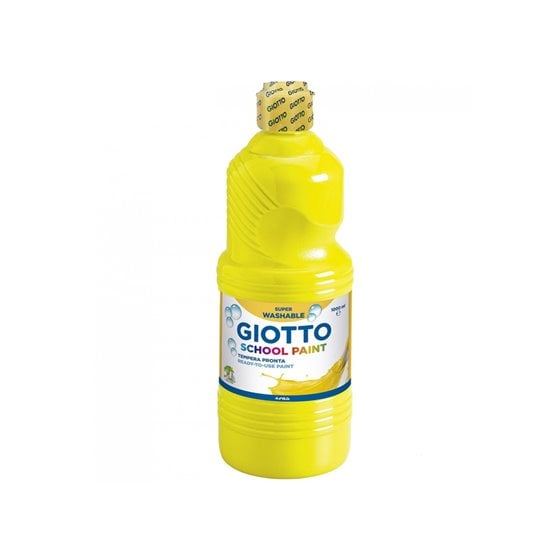Tempera Liquida Giotto Escolar Lavable 1000 Ml Amarillo
