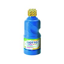 Tempera Liquida Giotto Escolar Lavable 500 Ml Azul Cyan