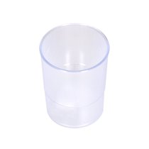 Cubilete Portalapices Q-Connect Transparente Plastico Diametro 75 Mm Alto 100 Mm