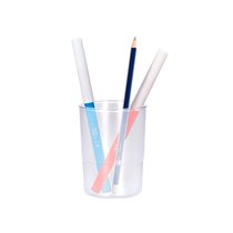 Cubilete Portalapices Q-Connect Transparente Plastico Diametro 75 Mm Alto 100 Mm