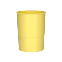 Cubilete Portalapices Q-Connect Amarillo Pastel Opaco Plastico Diametro 75 Mm Alto 100 Mm