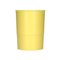 Cubilete Portalapices Q-Connect Amarillo Pastel Opaco Plastico Diametro 75 Mm Alto 100 Mm