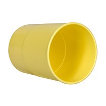 Cubilete Portalapices Q-Connect Amarillo Pastel Opaco Plastico Diametro 75 Mm Alto 100 Mm