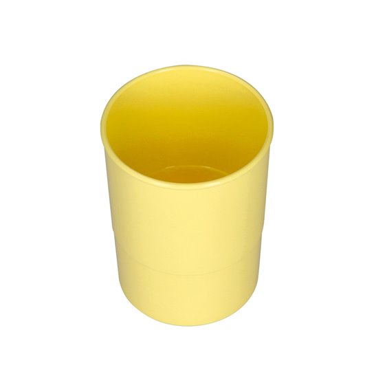 Cubilete Portalapices Q-Connect Amarillo Pastel Opaco Plastico Diametro 75 Mm Alto 100 Mm