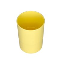 Cubilete Portalapices Q-Connect Amarillo Pastel Opaco Plastico Diametro 75 Mm Alto 100 Mm