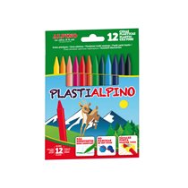 Lapices Cera Alpino Plasti Caja De 12 Unidades Colores Surtidos