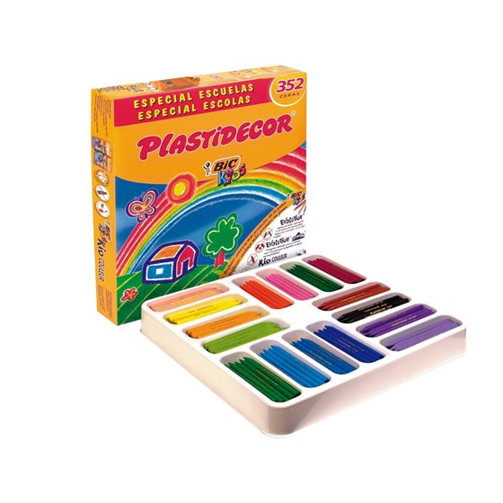 Lapices Cera Plastidecor School Pack De 352 Unidades Colores Surtidos 16 X Color