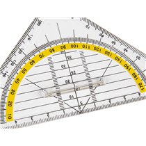 Escuadra Liderpapel Geometria 16 Cm Plastico Cristal Con Pestaña De Sujeccion