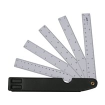 Escala Pardo Abanico 10 Escalas 15 Cm Con Estuche Similpiel