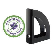 Revistero Archivo 2000 Antimicrobiano Sanitized Poliestireno Lomo 80 Mm Negro 250X80X320 Mm