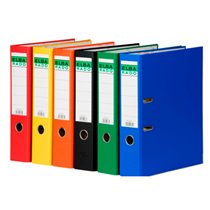 Archivador De Palanca Elba Chic Carton Forrado Pvc Con Rado Din A4 Lomo De 80 Mm Negro