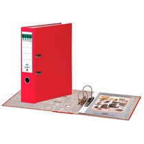 Archivador De Palanca Elba Chic Carton Forrado Pvc Con Rado Din A4 Lomo De 80 Mm Rojo