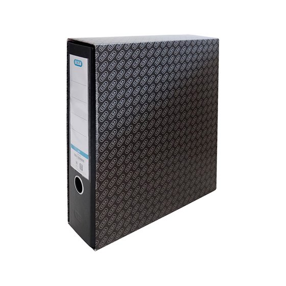 Caja Archivador De Palanca Carton Forrado Elba Folio Lomo 85 Mm Negro