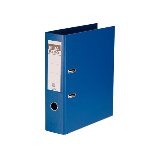 Archivador De Palanca Elba Carton Forrado Din A4 Azul Lomo De 80 Mm Rado Plast