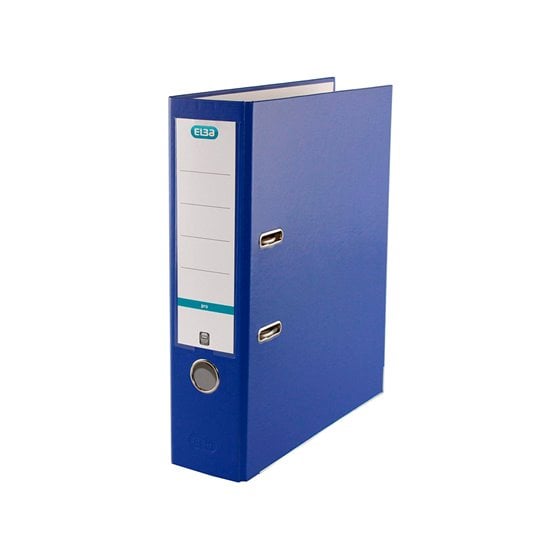 Archivador De Palanca Elba Top Carton Compacto Polipropileno Con Rado Din A4 Lomo De 80 Mm Azul