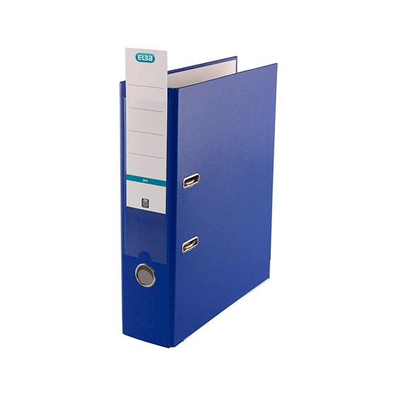 Archivador De Palanca Elba Top Carton Compacto Polipropileno Con Rado Din A4 Lomo De 80 Mm Azul