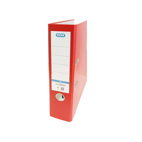 Archivador De Palanca Elba Carton Forrado Pvc Con Rado Top Folio Lomo 80 Mm Rojo