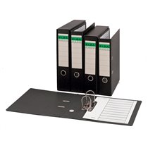 Archivador De Palanca Elba Carton Compacto Con Rado Folio Lomo De 80 Mm Negro