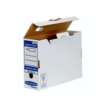 Caja Archivo Definitivo Fellowes Folio Carton Reciclado 100% Lomo 100 Mm Montaje Automatico Color Azul