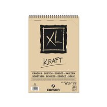 Bloc Dibujo Esbozo Canson Xl Kraft Din A3 Kraft Rayado Beige Espiral 29,7X42 Cm 60 Hojas 90 Gr