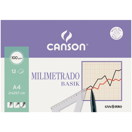 Papel Milimetrado Guarro 210X297 Mm Minipack De 12 Hojas