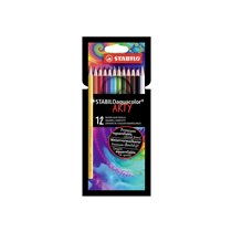 Lapices De Colores Stabilo Aquacolor Arty Line Acuarelables Estuche De Carton De 12 Unidades Colores