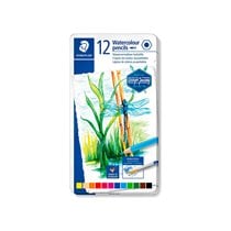 Lapices De Colores Staedtler Acuarelables Caja Metal De 12 Unidades Colores Surtidos