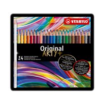 Lapices De Colores Stabilo Acuarelables Original Arty Estuche Metalico De 24 Colores Surtidos