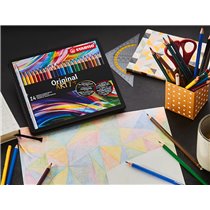 Lapices De Colores Stabilo Acuarelables Original Arty Estuche Metalico De 24 Colores Surtidos