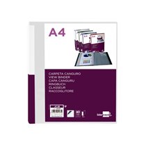 Carpeta Liderpapel 80 Fundas Canguro Pp Din A4 Transparente Portada Y Lomo Personalizable