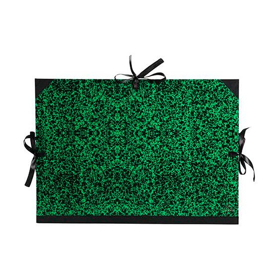 Carpeta Dibujo Canson Classic 52X72 Cm Con Lazos Marmol Verde
