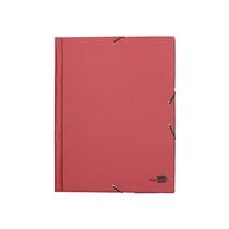 Carpeta Liderpapel Gomas Folio Solapas Plastico Burdeos
