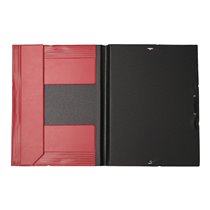Carpeta Liderpapel Gomas Folio Solapas Plastico Burdeos