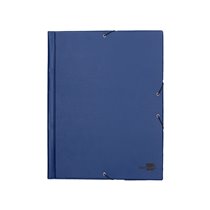 Carpeta Liderpapel Gomas Folio Solapas Plastico Azul
