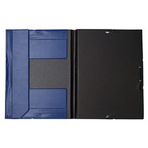 Carpeta Liderpapel Gomas Folio Solapas Plastico Azul