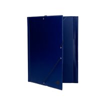 Carpeta Liderpapel Gomas Folio Solapas Plastico Azul