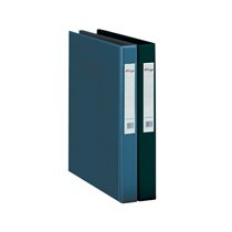 Carpeta 2 Anillas 25 Mm Plastico Pardo Folio Negro