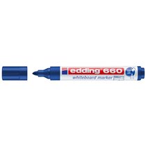 Rotulador Edding Para Pizarra Blanca 660 Color Azul Punta Redonda 1,5-3 Mm Recargable