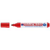 Rotulador Edding Para Pizarra Blanca 660 Color Rojo Punta Redonda 1,5-3 Mm