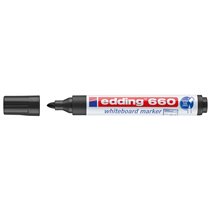 Rotulador Edding Para Pizarra Blanca 660 Color Negro Punta Redonda 3 Mm